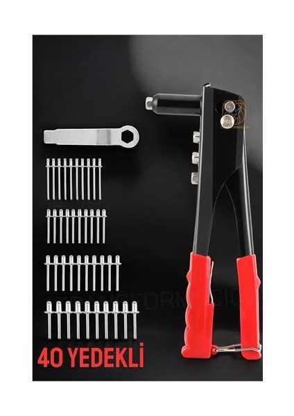 Hsnet Perçin Tabancası 40 Yedekli 425303 - F895K517-U99895