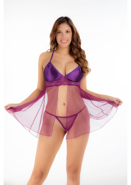 Mor Tül Gecelik - 672 modelleri