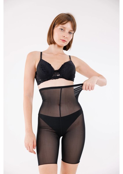 Freshness 0007 Lazer Kesim Tül Yüksek Bel Şort Korse modelleri