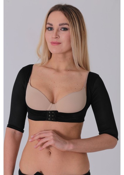 Venüsshopping- Siyah Kadın Kol ve Sırt Toparlayıcı Korse - 796