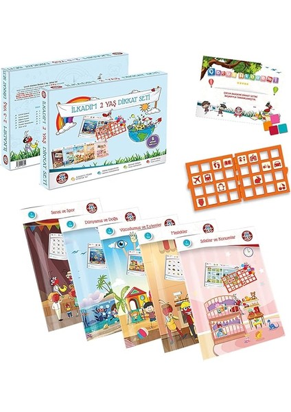 Çocuk Akademi 2 Yaş Dikkat Seti Eğitici Oyunlar ile Gelişim Destekleyici Montessori Uyumlu