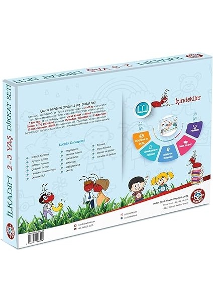 Çocuk Akademi 2 Yaş Dikkat Seti Eğitici Oyunlar ile Gelişim Destekleyici Montessori Uyumlu fiyatları