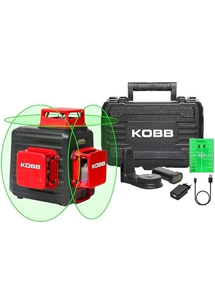 KBL34G 40 Metre Profesyonel Li-Ion Şarjlı 3X360⁰ Otomatik Hizalamalı Yeşil Çapraz Çizgi Lazer Distomat fiyatları