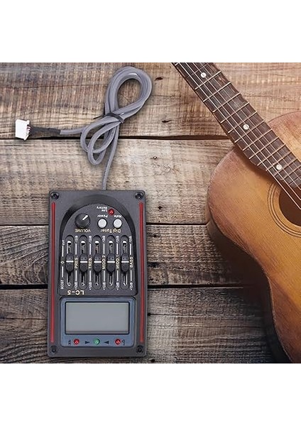Preamp Akustik Gitar Pikap 12 × 11 × 8 LCD 5-Band Akustik Gitar Preamp Eq Lc - 5 Ekolayzır Tuner Piezo Pikap fiyatları