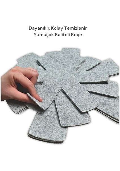 12 Li Set Tencere Tava Koruyucu Borcam Çizdirmez Keçe Düzenleyici (Gri) fiyatları