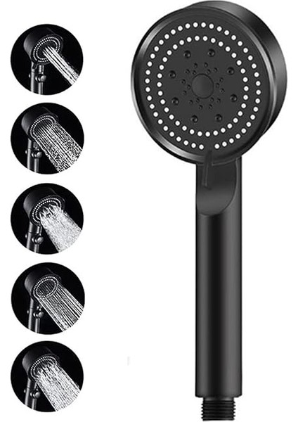 Turbo Pervaneli 5 Fonksiyonlu Duş Başlığı Yüksek Kalite ABS Malzeme ile 150 cm Duş Hortumu ve Mafsal Set modelleri