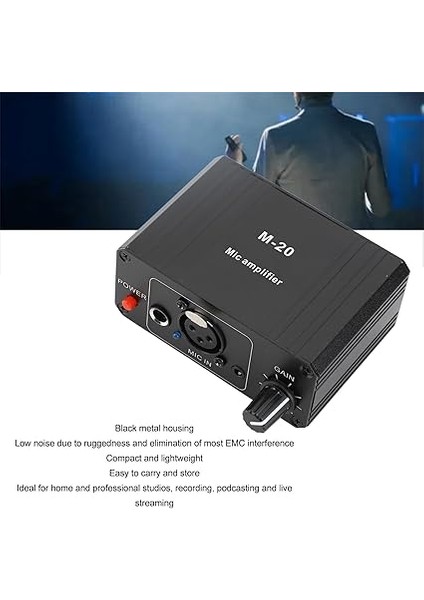 Mikrofon Preamp Yüksek Kazançlı 48V Phantom Power Xlr Çıkış Mikrofonu Dinamik ve Kondenser Mikrofonlar Geliştirici fırsatları