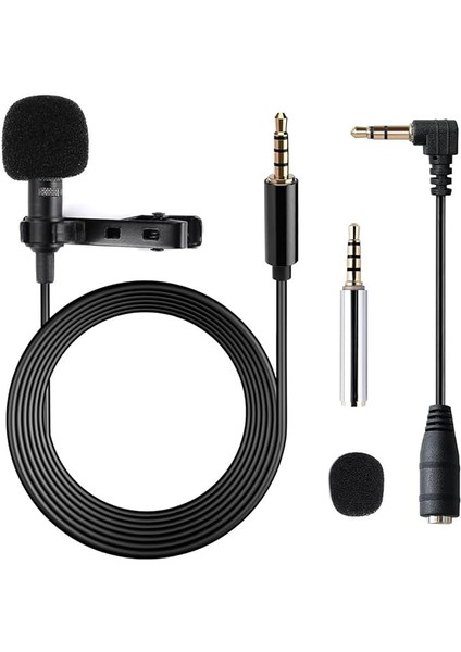 Mikrofon, Çok Yönlü Kondansatör Lapel Mic Kolay Klipsli Röportaj/video Konferansı/podcast/ses Dictation Için