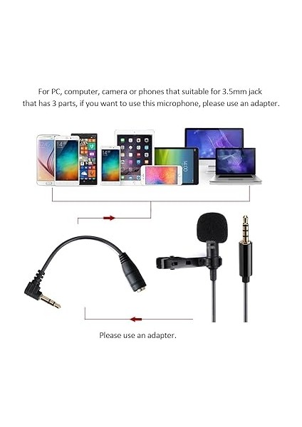 Mikrofon, Çok Yönlü Kondansatör Lapel Mic Kolay Klipsli Röportaj/video Konferansı/podcast/ses Dictation Için fırsatları