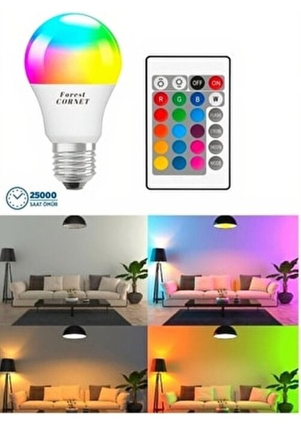 Rgb Ampul Kumandalı 9W fırsatları