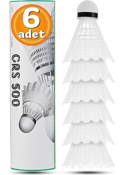 6 Adet Badminton Topu Semi-Pro Dengeli Hız Başlangıç Kutulu Mantar Kafa Deluxe Top Seti Beyaz 620 fiyatları