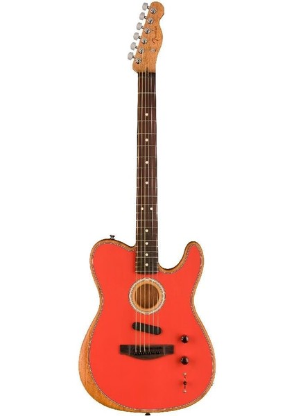 Limited Edition Acoustasonic Player Telecaster Fiesta Red Elektro Akustik Gitar