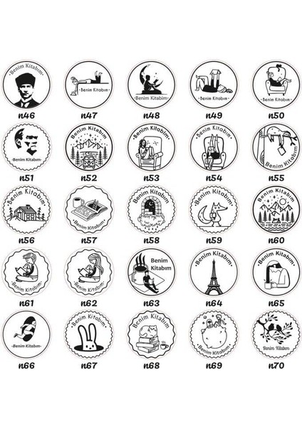 Kendinden Mürekkepli Kitap Kaşesi Mührü Kişiye Özel Kitap Mührü Kaşe Isim Yazılı Kitap Mührü ve Istampa Set R5814-07 indirimleri