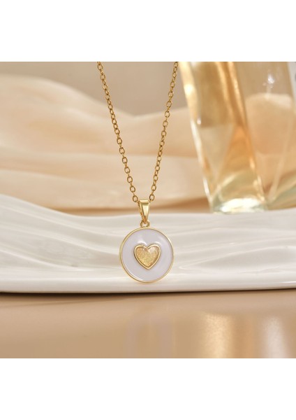 Yeni Titanyum Çelik Kolye Kadın Mizaç Mikro-Setzirkon Kişilik Kıdemli Duygusu Zincir Takı (Yurt Dışından)