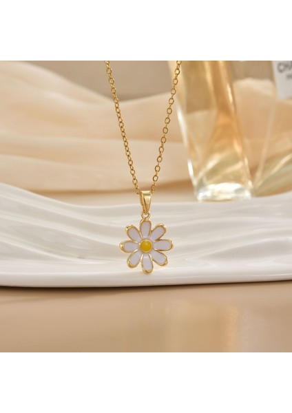 Yeni Titanyum Çelik Kolye Kadın Mizaç Mikro-Setzirkon Kişilik Kıdemli Duygusu Zincir Takı (Yurt Dışından)