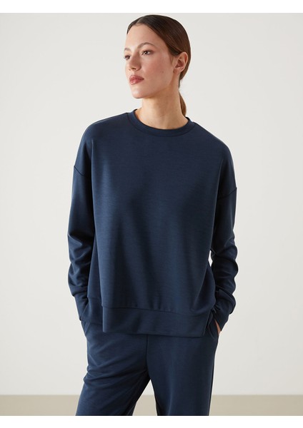 Yeni Sezon Oversize Modal Karışımlı Kadın Sweatshirt