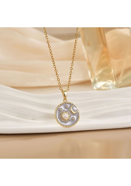 Yeni Titanyum Çelik Kolye Kadın Mizaç Mikro-Setzirkon Kişilik Kıdemli Duygusu Zincir Takı (Yurt Dışından)