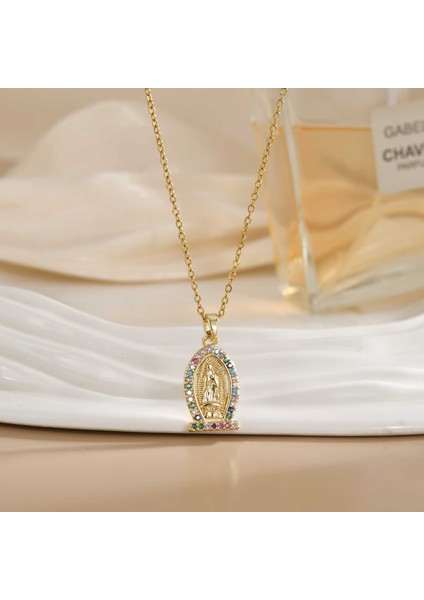 Yeni Titanyum Çelik Zinciri Dönen Kolye Kolye Kadın Yüz Aksesuarlı (Yurt Dışından)