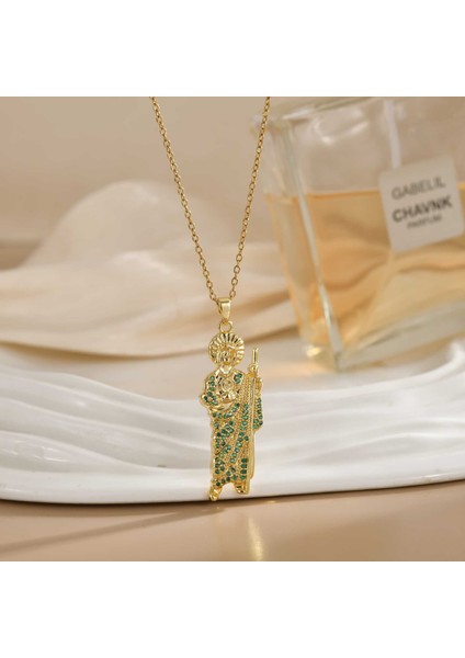 Yeni Titanyum Çelik Zinciri Dönen Kolye Kolye Kadın Yüz Aksesuarlı (Yurt Dışından)