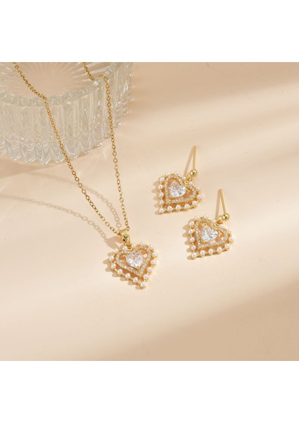 Yeni Bakır Kaplama Gerçek Altın Sıcaklığa Duyarlı Güneş Ay Kolye Mikro Setzirkon Titanyum Çelik Kolye (Yurt Dışından)