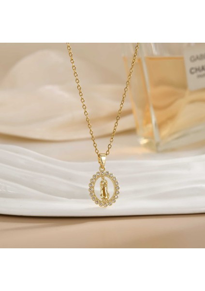 Yeni Titanyum Çelik Zinciri Dönen Kolye Kolye Kadın Yüz Aksesuarlı (Yurt Dışından)