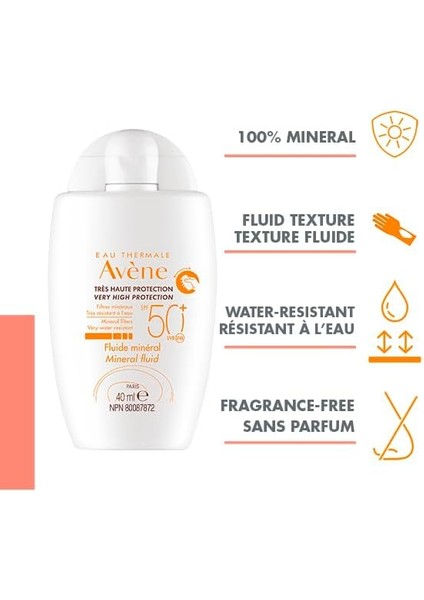 Eau Thermale Fluide Mineral Filtreli Spf 50+ Güneş Kremi (40 Ml) indirimleri