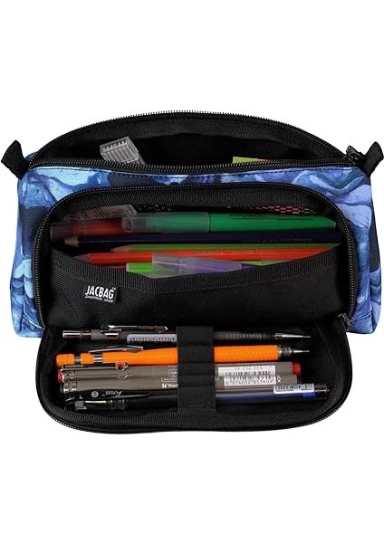 Prıme Xl-Lastik Ayraçlı Iki Bölmeli Kalem Kutusu (Mavi Dumanlı) fırsatları