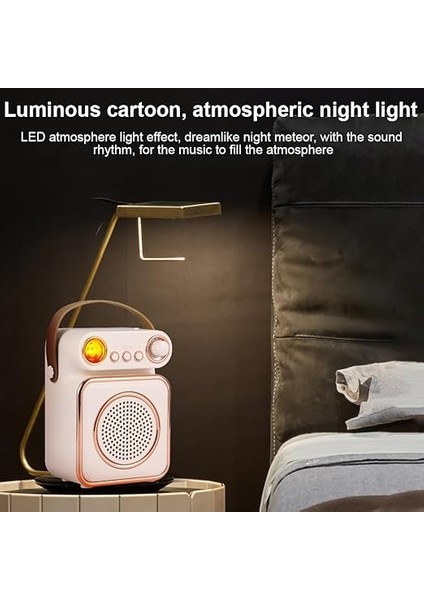 Mini Karaoke Makinesi Kablosuz Mikrofon ve Hoparlör Seti 2 Mikrofonlu Şarj Edilebilir LED Renkli Gece Lambası El Mikrofonu Karaoke Hoparlörü Doğum Günü Partisi Için Hediyeler Masaüstü Fitness indirimleri