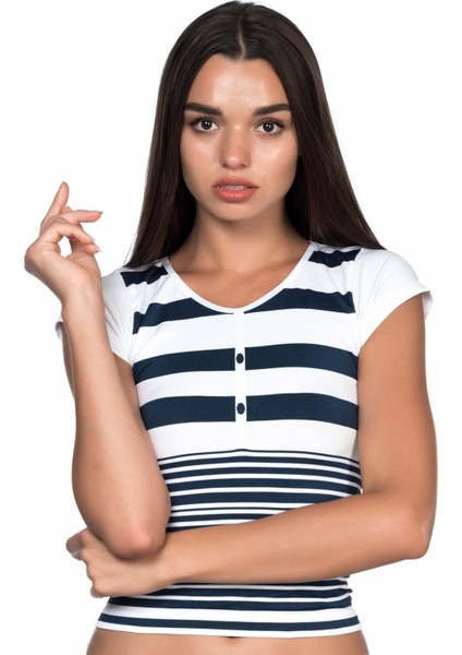 Beyaz-Laci Mı Emay 5026 Soft Seamless T Shirt