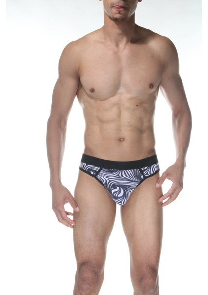 Zebra Desenli Erkek Tangası