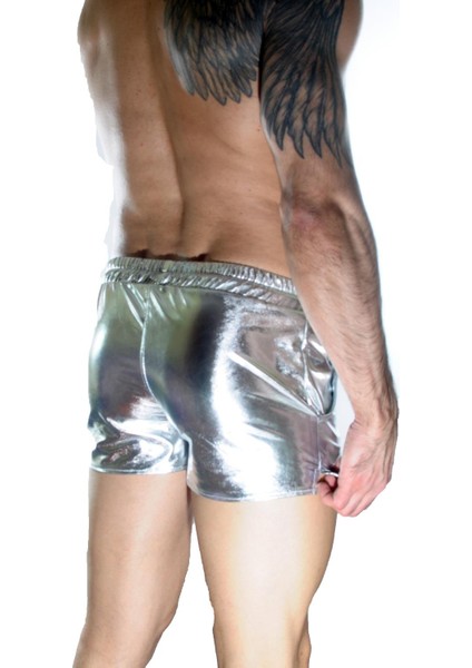 Erkek Gümüş Lame Short modelleri