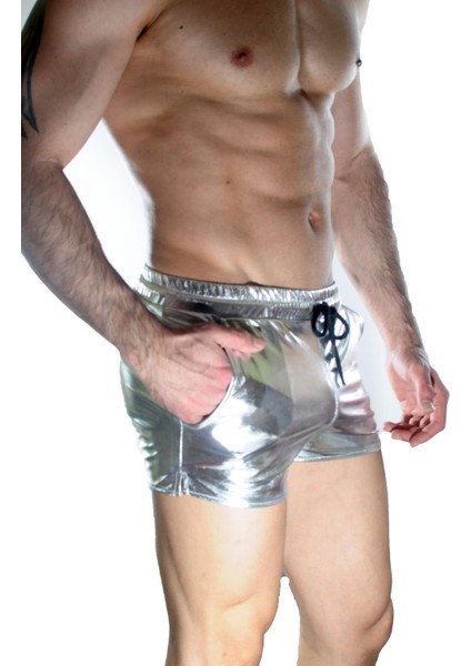 Erkek Gümüş Lame Short fırsatları