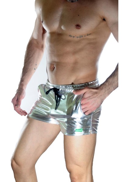 Erkek Gümüş Lame Short indirimleri