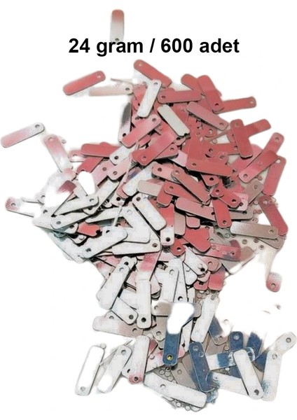 Koyu Pembe 15 x 5 mm Dantel Oya Yazma Halhal Abiye Lazer Kesim Pul 600 Adet / 24 Gram