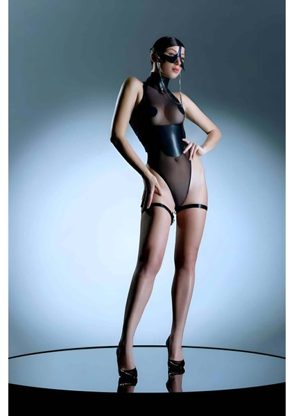 Zincirli Maske Detaylı Şık Korse Kemer, Şık Deri Kemer - BRF1136