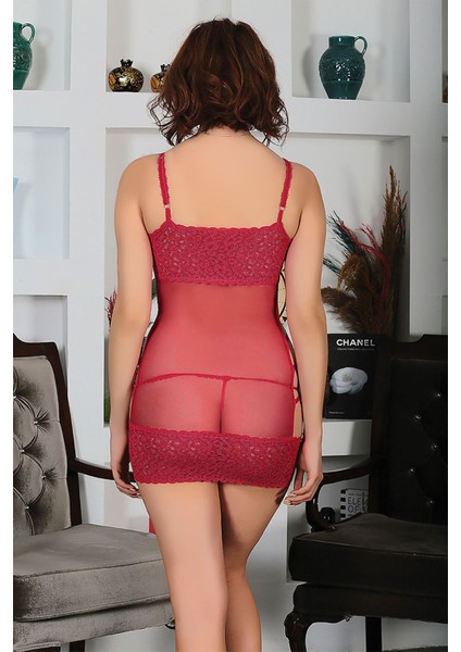 Bordo Dantel Gecelik - 689 modelleri