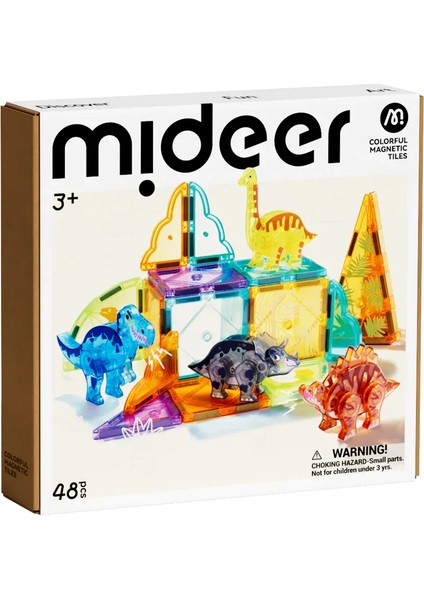 Renkli Magnetic Tiles - Jurassic Macerası