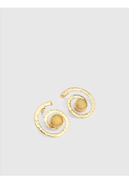 Marien Sarı Kadın Küpe