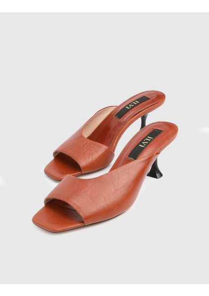 Jezebel Hakiki Deri Taba Kadın Topuklu Terlik fiyatları