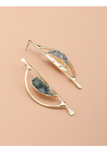 Mikki Antrasit Kadın Küpe