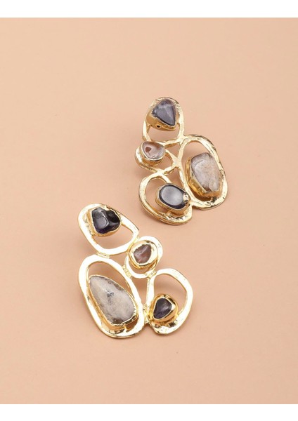 Niki Antrasit Kadın Küpe