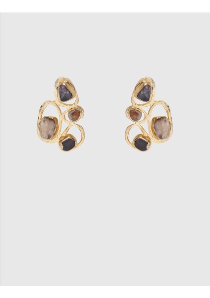 Niki Antrasit Kadın Küpe modelleri