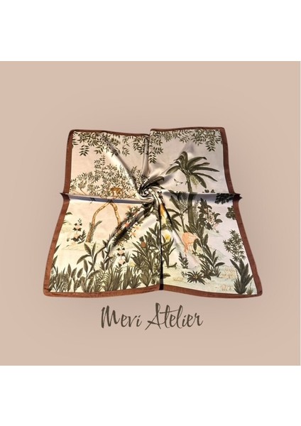 Safari Desenli Fular 70 x 70