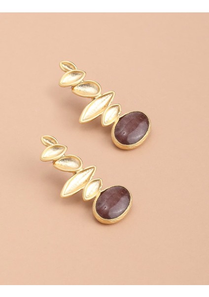 Salut Bordo Kadın Küpe