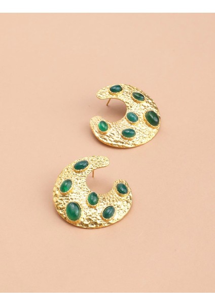 Nensis Yeşil Kadın Küpe