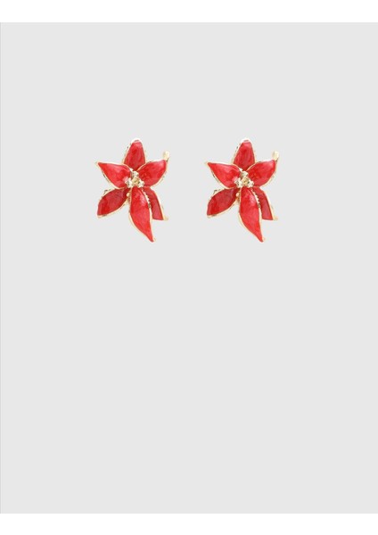 Orest Kırmızı Kadın Küpe modelleri