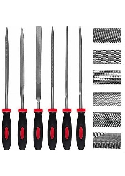 Parça Mini Eğe Seti - 14CM Ince Işçilik Saatçi Eğe ve Törpü Seti (Kırmızı Renk) fırsatları