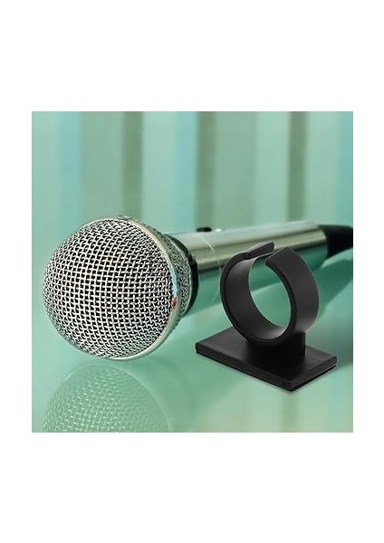 2 Adet Mikrofon Tutucu Kelepçesi Yapışkanlı Mikrofon Aksesuarları Evrensel Taşınabilir Klipsli Mikrofon Bayrağı Sunucu Röportajı Ktv Için fırsatları