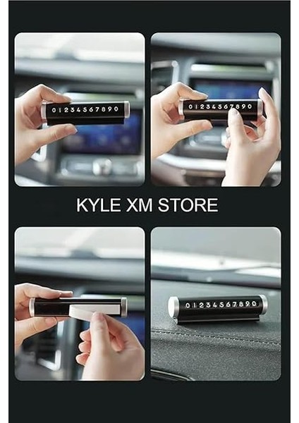 Xm Siyah Metal Kasa Numara Çevirmeli Araç Içi Telefon Numaratör Park Numarası Parkmatik Oto Aksesur fiyatları