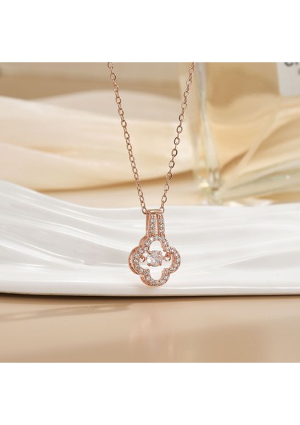 Yeni Titanyum Çelik Renk Kaybetmez Ruh Kolye Kadın Mizaç Basit Şanslı Çim Zinciri Niş Tasarım Kolye Takı (Yurt Dışından)